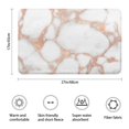 thumbnail image 3 of White Rose Gold Marble Bathroom Rugs Mat,Non Slip Microfiber Bathroom Rug,Rubber Backing,Soft Bathroom Mats for Bathroom Floor,Tub and Shower,17x27in(43x68cm), 3 of 5