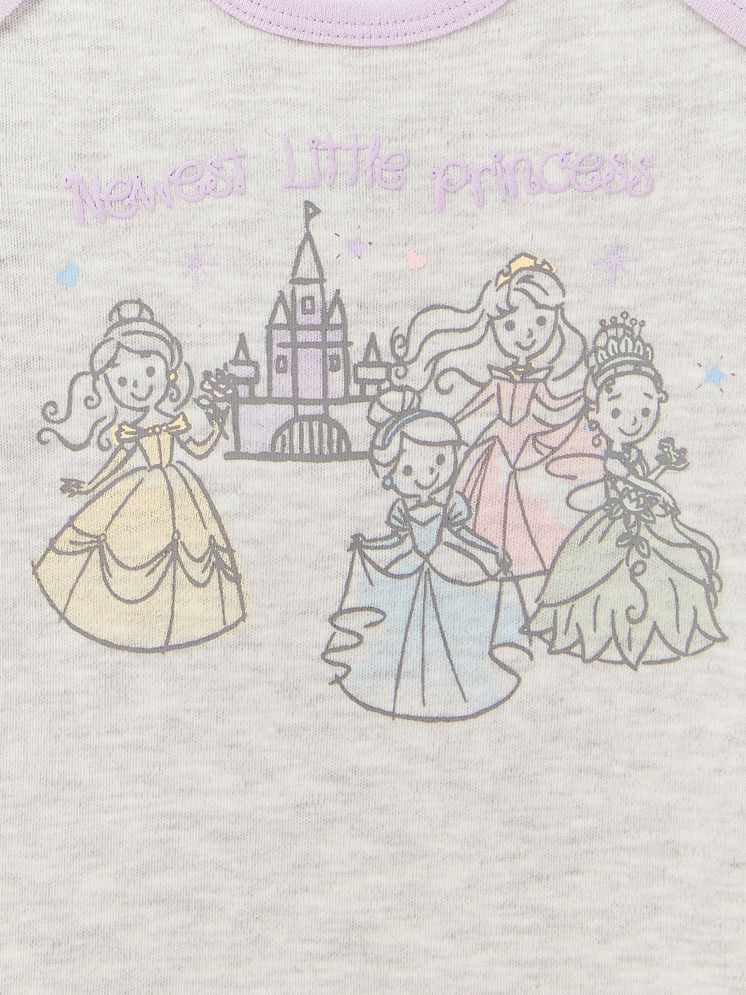 Disney Baby Wishes + Dreams Baby Girl Princess Bodysuits and Pants Outfit Set, 9-Piece, Newborn-12 Months