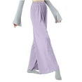thumbnail image 4 of ShomPort Comfortable Wide Leg Pants for Women Summer Trendy 2024 High Elastic Waist Workout Dance Yoga Pants, 4 of 7
