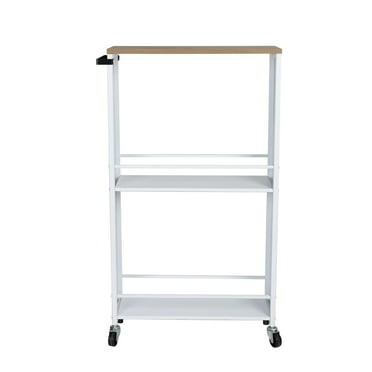 Better Homes & Gardens Slim Utility Storage Cart, Metal Steel, White, Easy Rolling