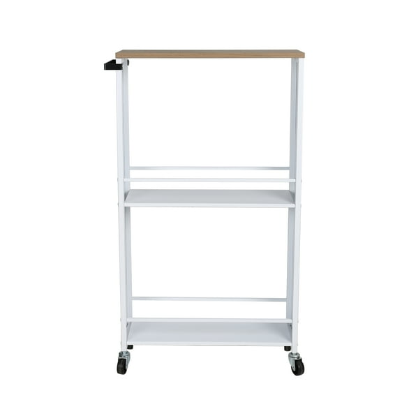 Better Homes & Gardens Slim Laundry Storage Cart, Metal Steel, White, Easy Rolling