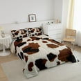 thumbnail image 3 of Erosebridal Cow Print Bedding Sets Full with Comforter, Modern Fashion Duvet Insert, Black White Reversible Bedding Full Comforter Set, Breathable Room Decorative, 3 Pieces, 3 of 8