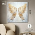 thumbnail image 5 of Elegant Angel Wings Canvas Elegant White Gold Wall Art by Art Remedy, Gallery Wrapped, 40" x 40", 5 of 7