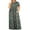 Blue, variant on Mefallenssiah Plus Size Women Casual Round Neck Summer Short Sleeve Print Loose Pocket Long Dress