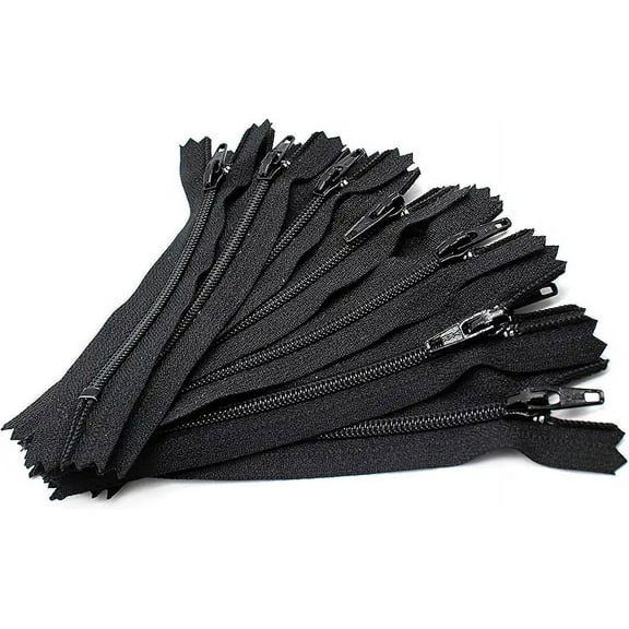 4" Zipper YKK #3 Skirt & Dress ~ Black (12 Zippers/Pack)