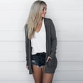 thumbnail image 5 of Womens Open Front Long Sleeve Cardigans Solid Color with 2 Pocket Sweater Coats Loose Outerwear, 5 of 5