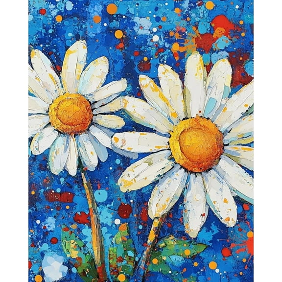 Paint by Numbers for Adults Kids Beginner Blue Rhapsody DIY Acrylic Painting by Numbers Kits with Brushes Acrylic Pigment Home Decoration Gifts 16 x 20 inch