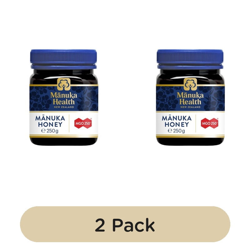 Manuka Health MGO 250+ Manuka Honey 250g, British Import (Pack of 2)