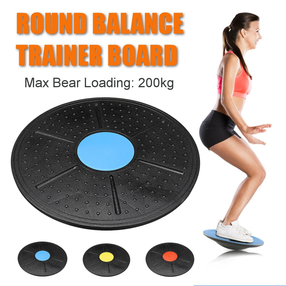 Yoga Balance Board Disc Air Cushion Wobble Physical Gym Stability Train Exercise 