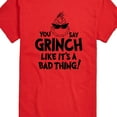 thumbnail image 3 of Dr. Seuss - The Grinch - You Say Grinch Bad Thing - Men's Short Sleeve Graphic T-Shirt, 3 of 5