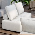 thumbnail image 2 of Patio Outdoor Garden Furniture Sofa with Cover-Removable Back Cushion, Modular Sofa with Aluminum Structure for Outdoor, Beige, 2 of 7