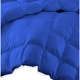 thumbnail image 3 of DNG Creations 5 Piece Pom Pom Box Design Comforter 550 GSM All Season White Vintage Pom-Pom Fringe ( Oversized Queen Size ) 100% Egyptian Cotton, Solid Royal Blue Colour, 3 of 5