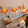 thumbnail image 4 of Fall Maple Leaf String Light Christmas Thanksgiving Decorations Fall Garland Strings Lights for Parties Weddings Birthday, 4 of 8