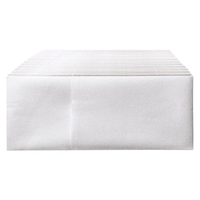 Luxshiny 50Pcs Thickened Wood Pulp Napkins for Users Dining Needs White