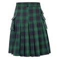 thumbnail image 5 of Retro Gothic Scottish Skirts Men's Standard Tartan Utility Kilt Modern Scottish Kilt for Everyday Wear Tactical Kilts Adjustable Straps, 5 of 7