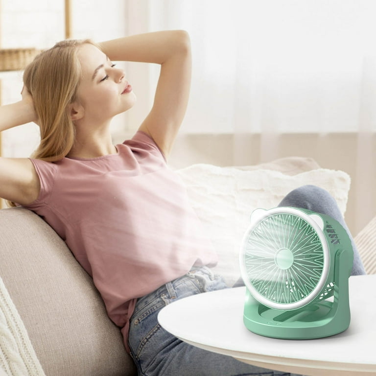 Pompotops Cooling Desktop Small Fan Dormitory Fan Wall-Mounted