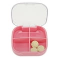 thumbnail image 2 of Unique Bargains 1 Pc Pill Case 4 Grid Portable Pill Box Pink, 2 of 6
