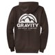 thumbnail image 2 of Sudadera con capucha Gravity Outdoor Co Zip-Up Chocolate Oscuro Logotipo blanco Medio, 2 of 2
