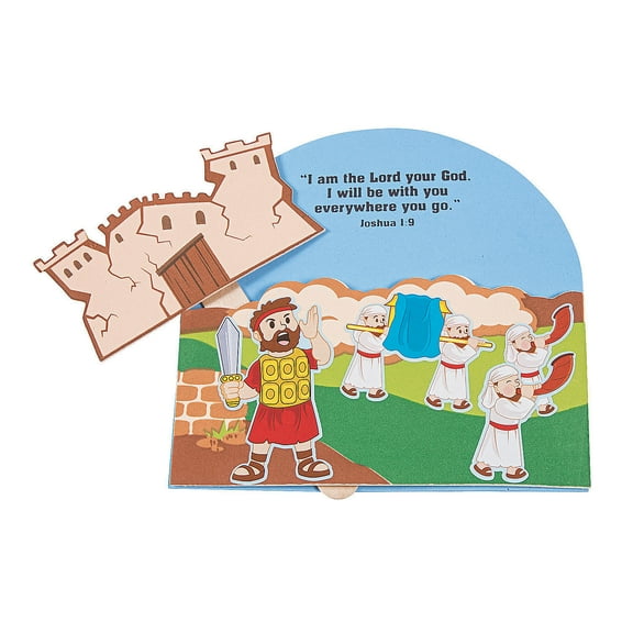 Walls of Jericho Pop-Up Craft Kit, Craft Kits, Sign Decoration Craft Kits, Hanging Decor Craft Kits, 12 Pieces, Multicolor