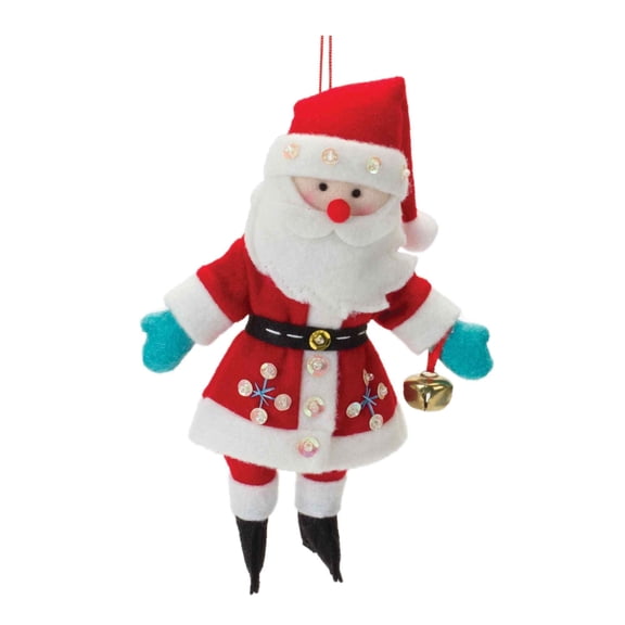 Melrose Plush Santa Christmas Ornaments - 8" - Set of 12