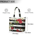 thumbnail image 4 of Tropical Flower Leaves Travel Duffel Boho Botanical Print Weekender Bag, Lightweight, , Multiple Pockets, 4 of 5