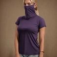 thumbnail image 1 of Solid Color Face Mask, Summer Casual Top, Lightweight Fabric, Short Sleeve Design, For Outdoor Activities, Sun Protection, Breathable Material, Fashionable Accessory, Daily Wear, Travel Gear, 1 of 1