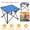Blue, variant on 1Pc Portable Folding Table Foldable Camping Table Lightweight Travel Desk with 2 Cup Holders Carrying Bag for Outdoor Picnic BBQ Cooking Festival Beach Home Use (Blue)
