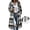 Black, variant on Plaid Long Jackets for Women Long Sleeve Wool Blend Dual Zip Front Loose Warm Mid-length Coat Fall Winter (XL, Purple)
