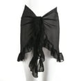 thumbnail image 2 of Fortune Women Mesh Mini Ruffle Skirts Cover Up Candy Color Bathing Skirt Beachwear Wrap, 2 of 5