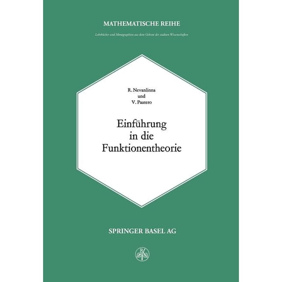 EinfÃ¼hrung in Die Funktionentheorie, (Paperback)