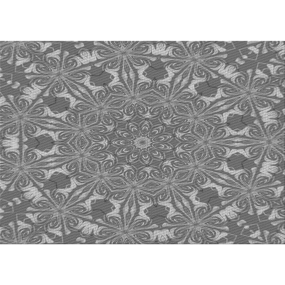 Ahgly Company Indoor Rectangle Patterned Ash Gray Area Rugs, 2' x 3'