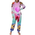thumbnail image 2 of Kirby Men's Hooded Jumpsuit - Zip Up One Piece Pajamas Soft Cozy Winter Warm Plush Loungewear, 2 of 8