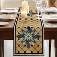 thumbnail image 3 of Table Runners 70 Inches Long Dress Scarves, Vintage Geometric Farmhouse Coffee/Dining/Kitchen Table Decor, Holiday Table Runner, Green Brown Abstract Plaid Checkered 13x70 Inch, 3 of 9