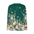 thumbnail image 5 of PuLe Women's Top Womens Summer Fall Floral Printed 3/4 Sleeve Tops Crochet Lace Trim Long/Short Sleeve Tshirts Casual Overiszed Tees, 5 of 5