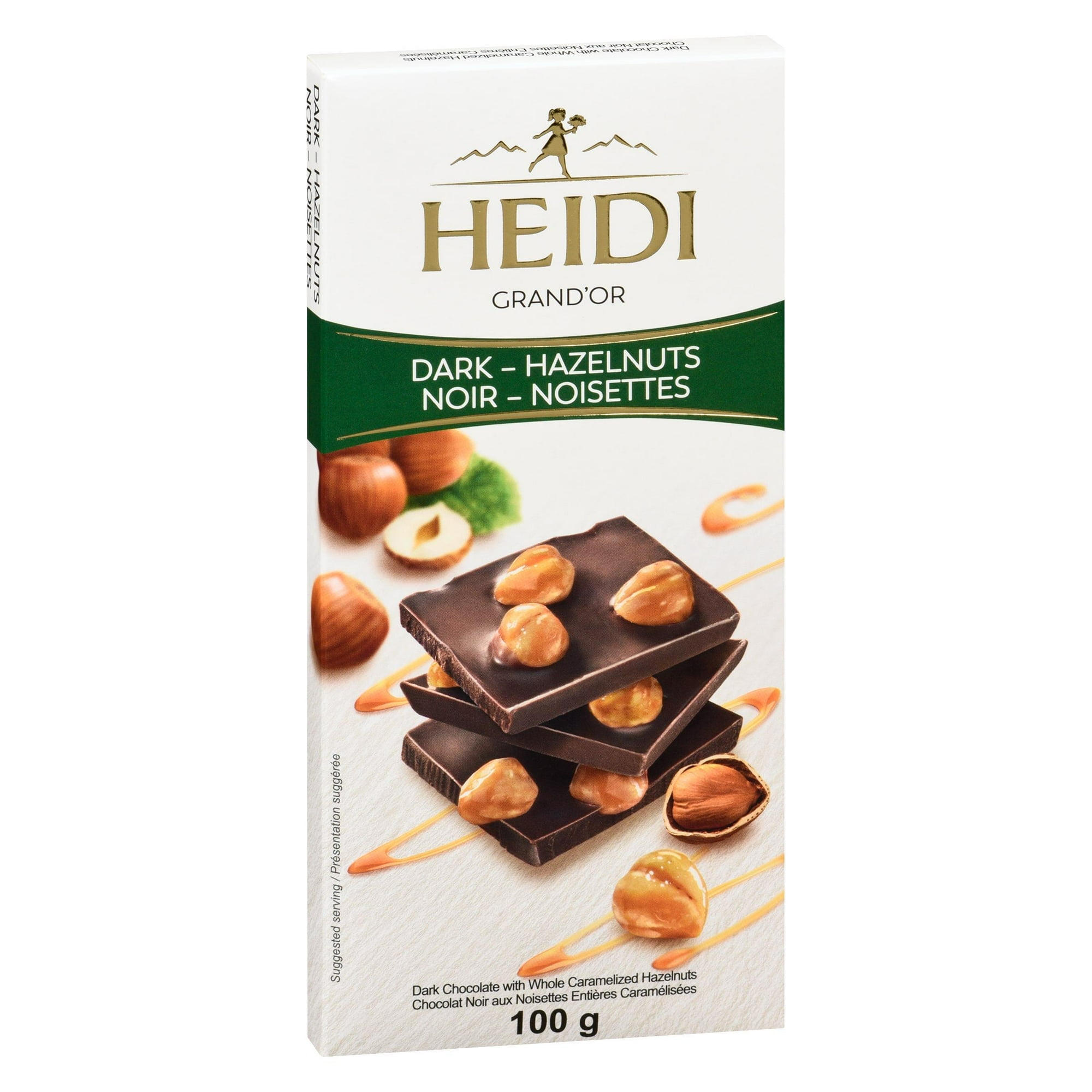 Heidi - Grand'Or Dark Chocolate bar with Whole Caramelized Hazelnuts