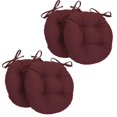 thumbnail image 1 of 16-inch Solid Twill Round Tufted Chair Cushions (Set of 4), 1 of 2