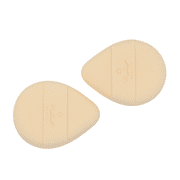 Radiant Beauty Powder Puff - Liquids Powders Makeup Applicator Puffs, Teardrop Shape, Velvet, Beige