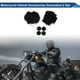 thumbnail image 2 of Accesorios para Casco de Motocicleta Decoración de Moño con Encaje Blanco para Cascos de Motocicleta Bicicleta Esquí Pegatina de Piel Negra 2 Juegos, 2 of 6