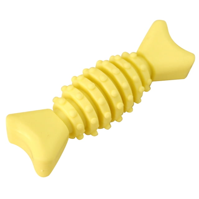 Pet Toy Bone Shape Bite-resistant Rubber Pet Teether Dog Chew Toy Dog Sound Toy