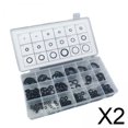 thumbnail image 1 of Juntas tóricas,Juntas tóricas de gel Juego de anillos de goma Arandela aplastante,Juego de surtido de juntas tóricas duraderas 18 tamaños 225 piezas,Junta de arandela de sellado Junta, 1 of 8