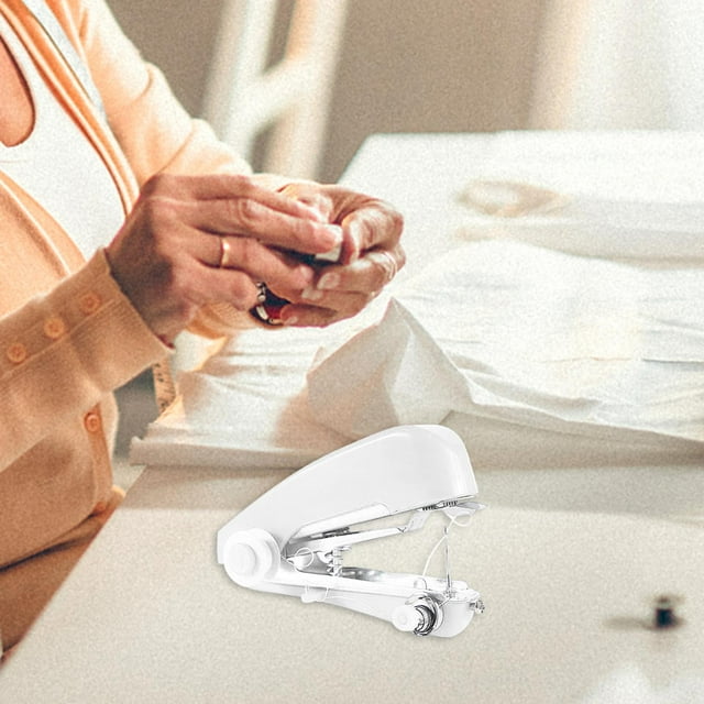 de mano, herramienta inalámbrica de mano, mini portátil, pa repación rápida en el y accesorios de blanco Soledad Mini máquina de coser