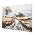 thumbnail image 2 of Designart "Monochrome Harvest Winter Farm wall art I" Farm Metal Wall Art Prints, 2 of 5