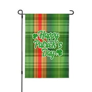 St. Patrick's Day Green Seamless Pattern Day Garden Decor Flags, Double-Sided Garden Flags for Patio Terrace, 12.5"x18"