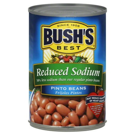 UPC 039400018070 product image for Bush's Best: Reduced Sodium Pinto Beans, 16 oz | upcitemdb.com