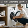 thumbnail image 6 of SIXHOME Knitted Loop Plush Bath Mat Soft Absorbent 17"x24" Bathroom Rug with Non-Slip Backing Quick Dry Machine Washable Bath Rug Dark Gray, 6 of 7