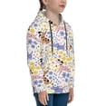 thumbnail image 3 of Lsque Floral Puppy Patten Youth Hoodie Sweatshirt Pullover with Kangaroo Pocket Boys and Girls Hoodie Warm Hoodie for Kids-X-Large, 3 of 6