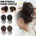 thumbnail image 3 of Curly Messy Bun Hair Piece Scrunchie Updo Ponytail-Hair Extensions Real as human, 3 of 7