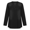 thumbnail image 6 of Womens Denim Shirt Long Sleeve Button Down Shirt Casual Jean Shirt Jacket Vintage Denim Blouses Tops with Pockets Black XXL, 6 of 7