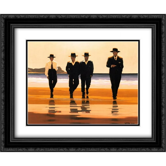 The Billy Boys 2x Matted 24x20 Black Ornate Framed Art Print by Jack Vettriano
