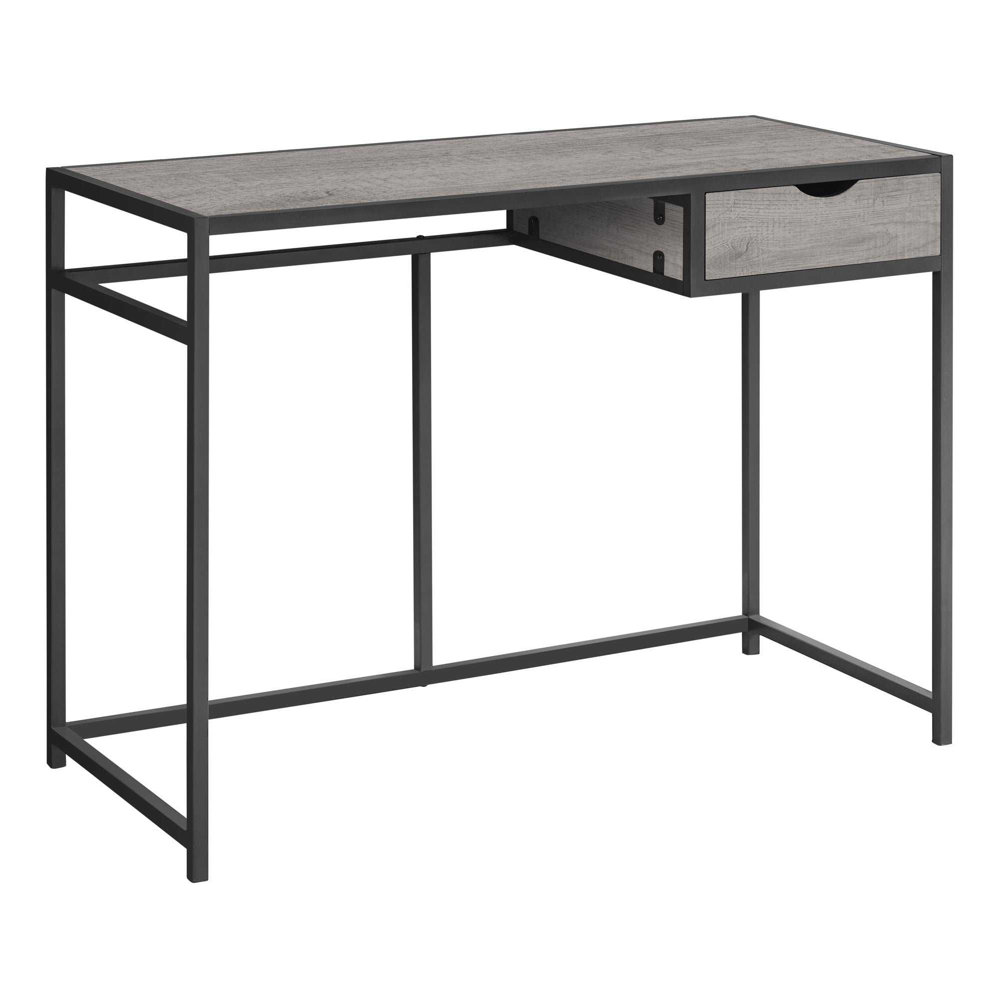 COMPUTER DESK 42"L / GREY / DARK GREY METAL